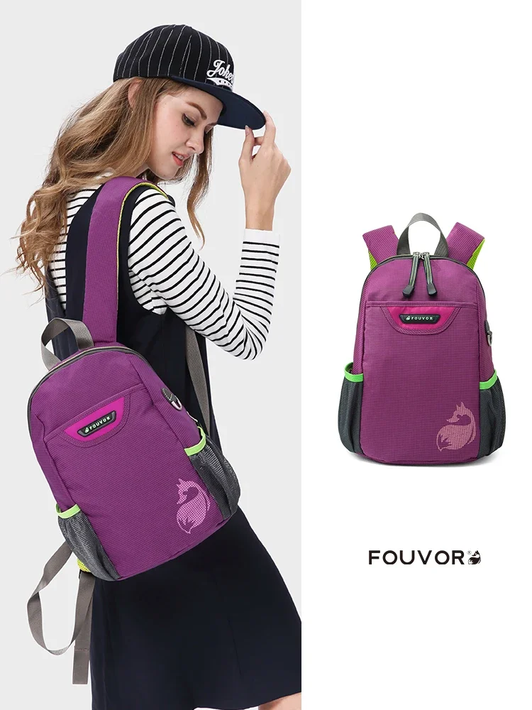 Fouvor 2024 New Casual Backpack for Women Shoulders Bag Oxford Sports Small-size Backpack Canvas Female light Travel Bag 2717-15