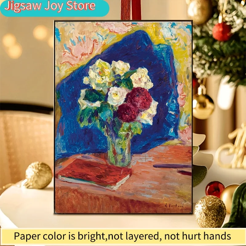 จิ๊กซอว์จิ๋ว Édouard Vuillard รุ่น “Le Bouquet Et Le Livre” ขนาด 15x10 นิ้ว แบบพกพา เหมาะสำหรับผู้ใหญ่ ภาพศิลปะฝรั่งเศส