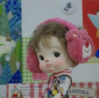 In stock blythe winter earmuff Qbaby Big head Diandian earmuff for doll