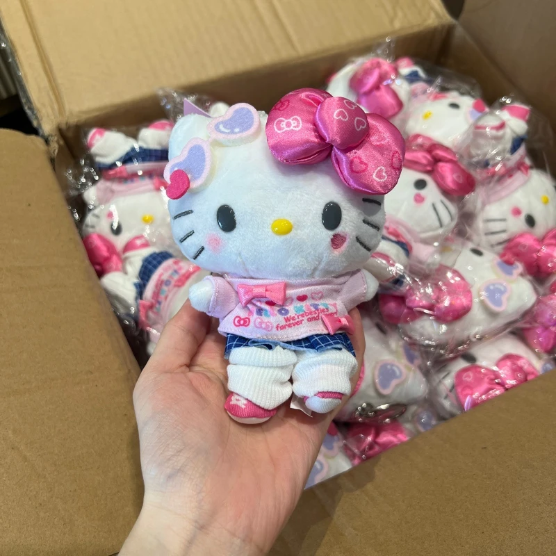 12 ซม.Sanlio อะนิเมะประกาย High School แกะน้อย Kitty ตุ๊กตาน่ารักตุ๊กตากระเป๋าเป้สะพายหลังจี้เด็กของขวัญวันเกิดของเล่น