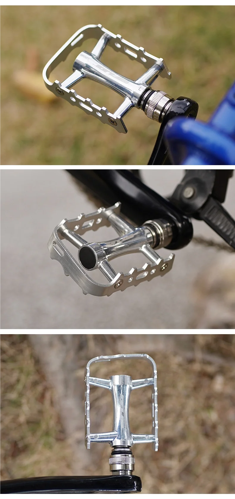 GUB QR003 Fahrradpedal Schnellspanner Aluminiumlegierung Pedal für Mountainbike/Rennrad/Klapprad DU-Lager Rutschfestes Fahrradpedal – Detail 7