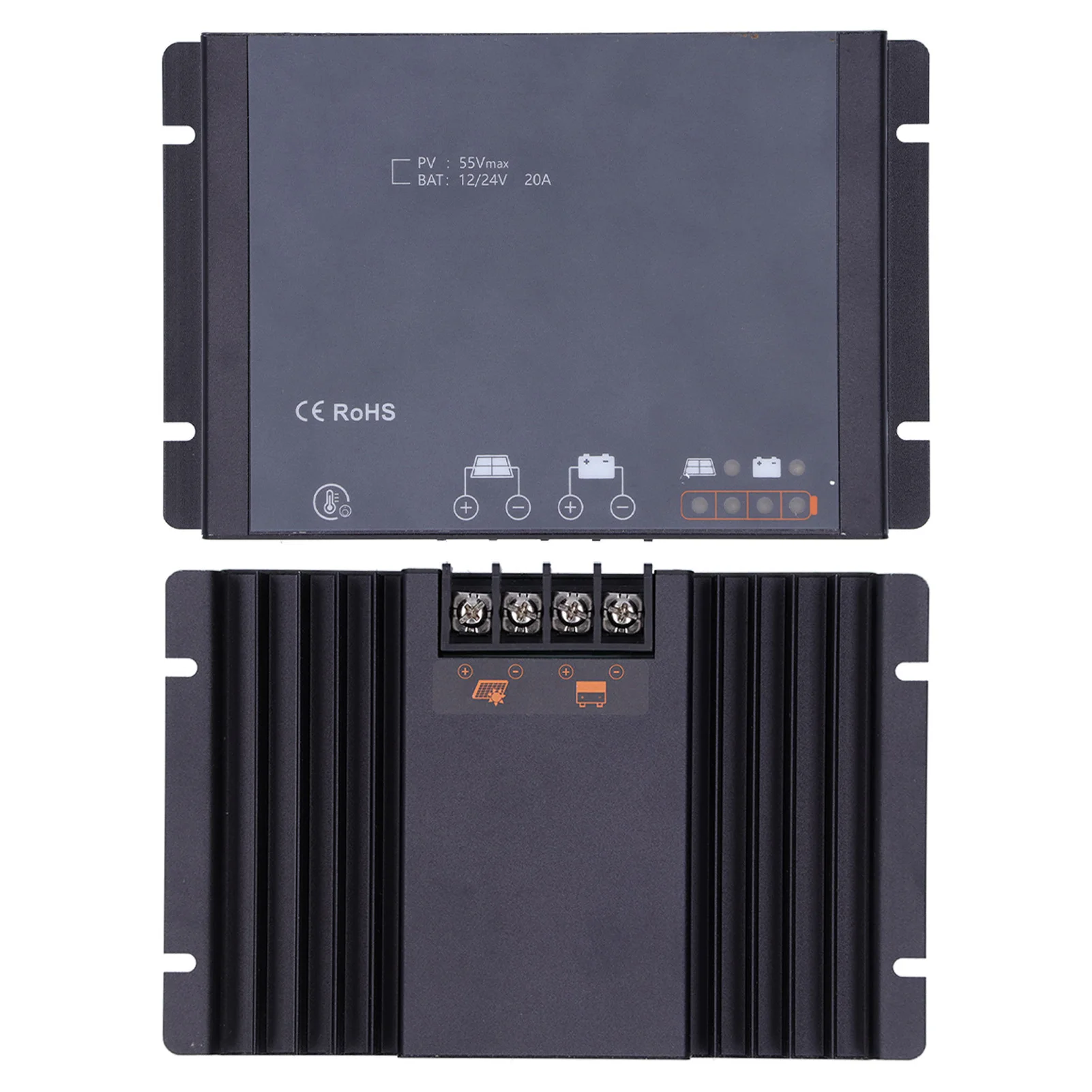 MPPT تحكم لوحة طاقة شمسية منظم جهاز تحكم يعمل بالطاقة الشمسية MPPT منظم تتبع السيارات التركيز مقاوم للماء مع بلوتوث 20A DC12/24V