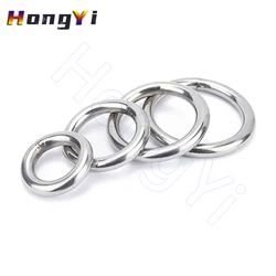 M3 to M20 304 Stainless Steel Rings, Metal O Ring, Solid Welding O-ring, Rust-proof Circle Ring for Macrame Hammock Yoga Rings