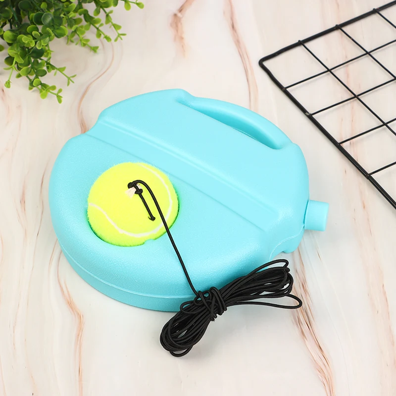 Heavy Duty Tennis Training Aids Base With Elastic Rope Ball Practice Self-Duty Rebound Tennis Trainer Partner Sparring Device