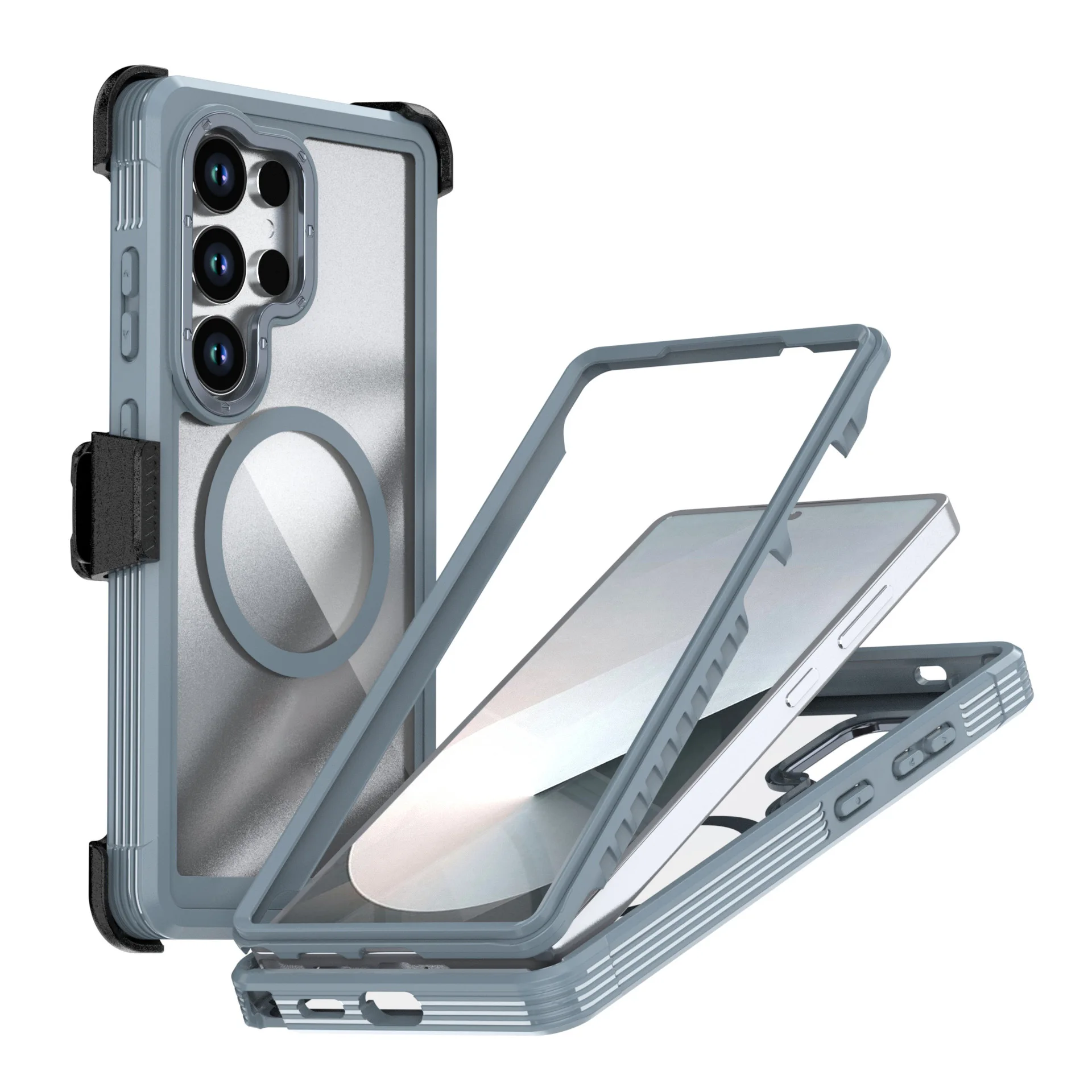 

case for Samsung S26 S25 S24 magnetic protective case Wireless Charging Shock Proof Anti-Fingerprint plain full coverage