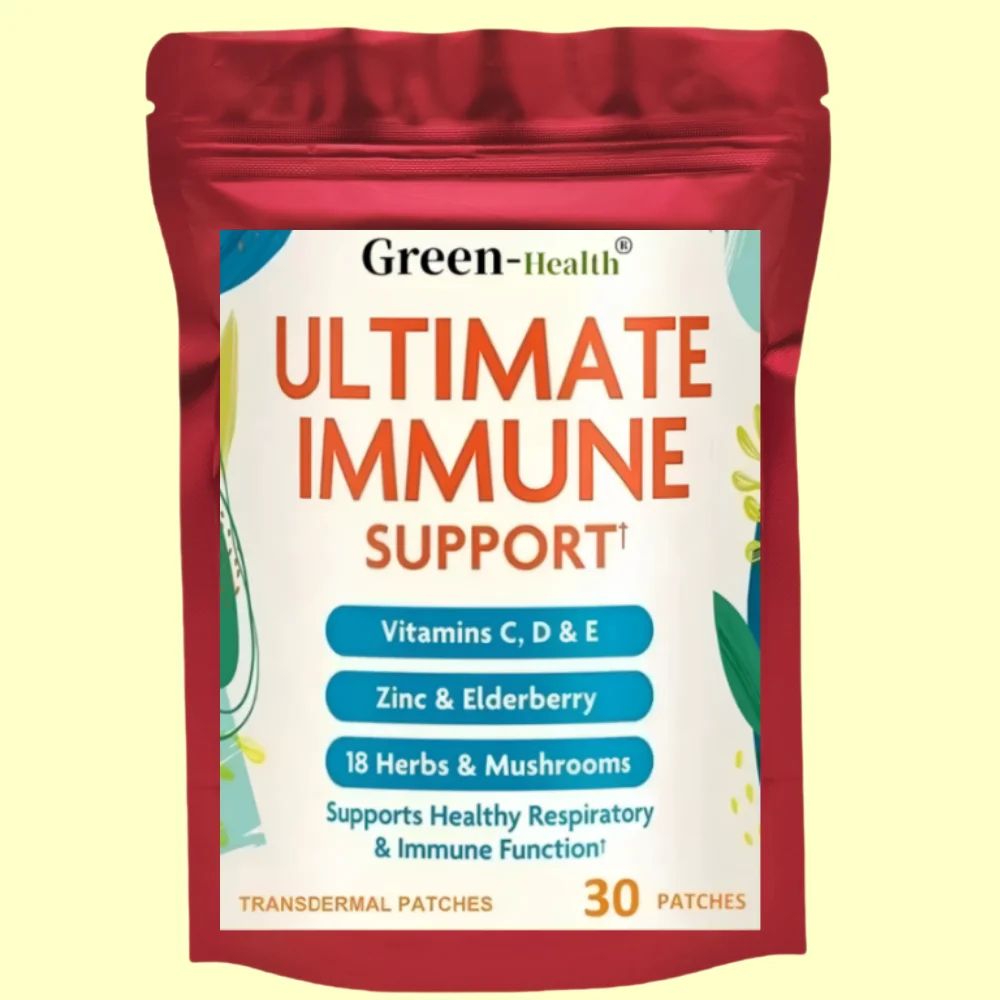 30 Patches Transdermal Ultimate Immune Support with Vitamin C D E & Zinc Daily Antioxidant Defense for Immune System Health