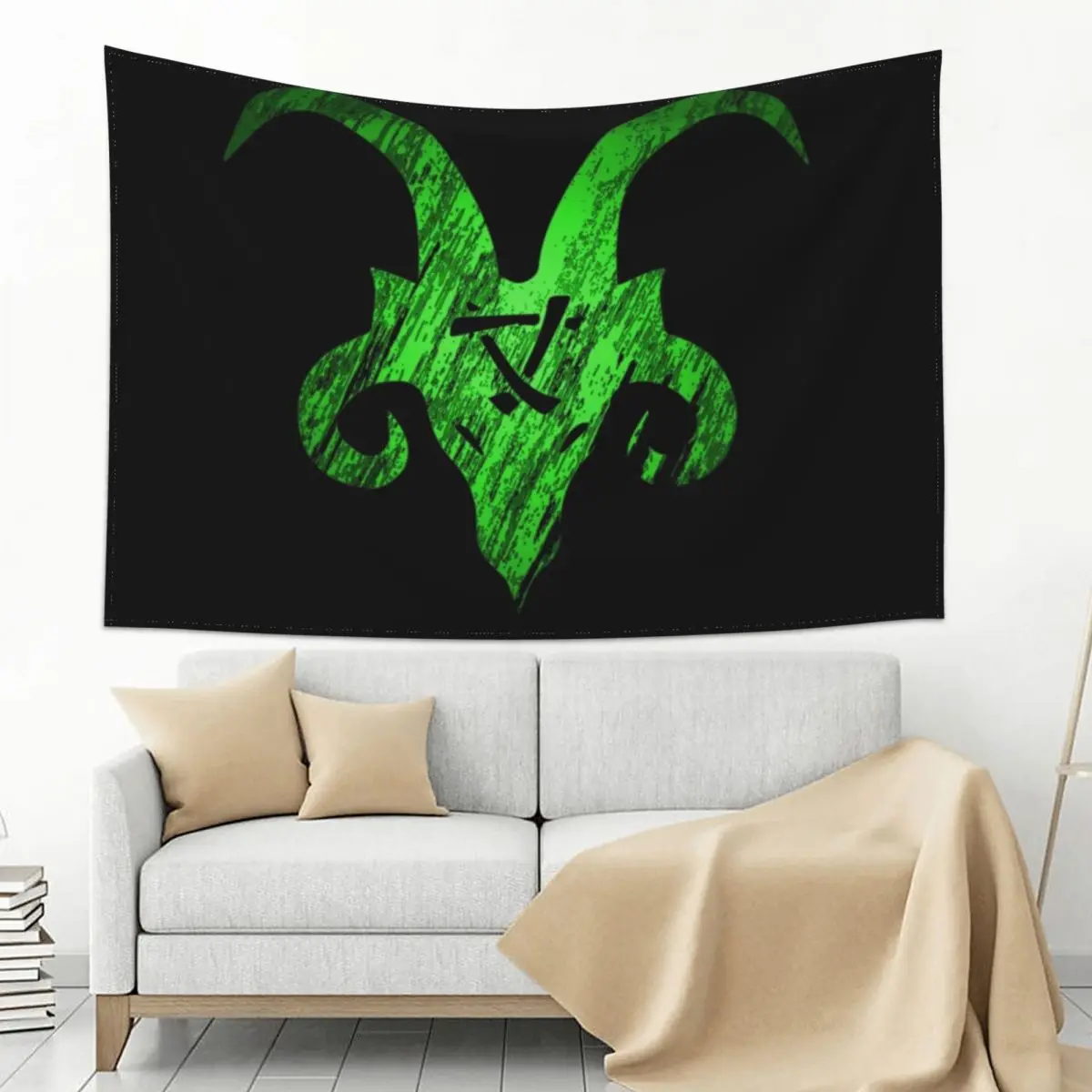 

Green King Horned Rat Tapestry