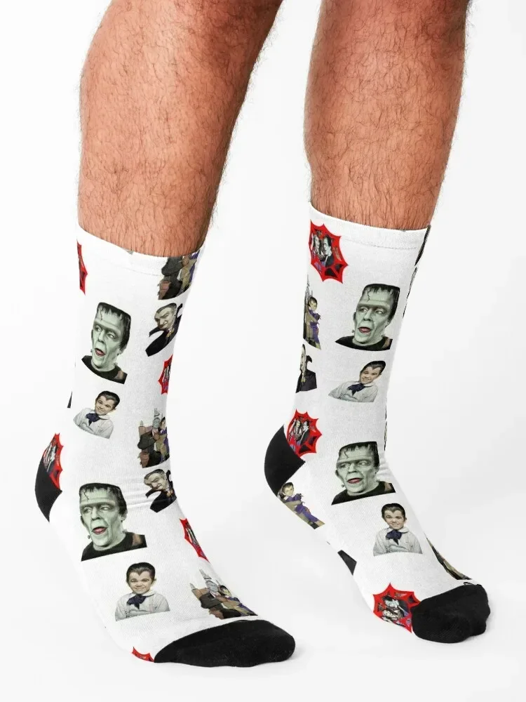 جوارب The Munsters Stars الفاخرة الجديدة للرجال من القطن عالي الجودة مضاد للانزلاق لكرة القدم للرجال والنساء