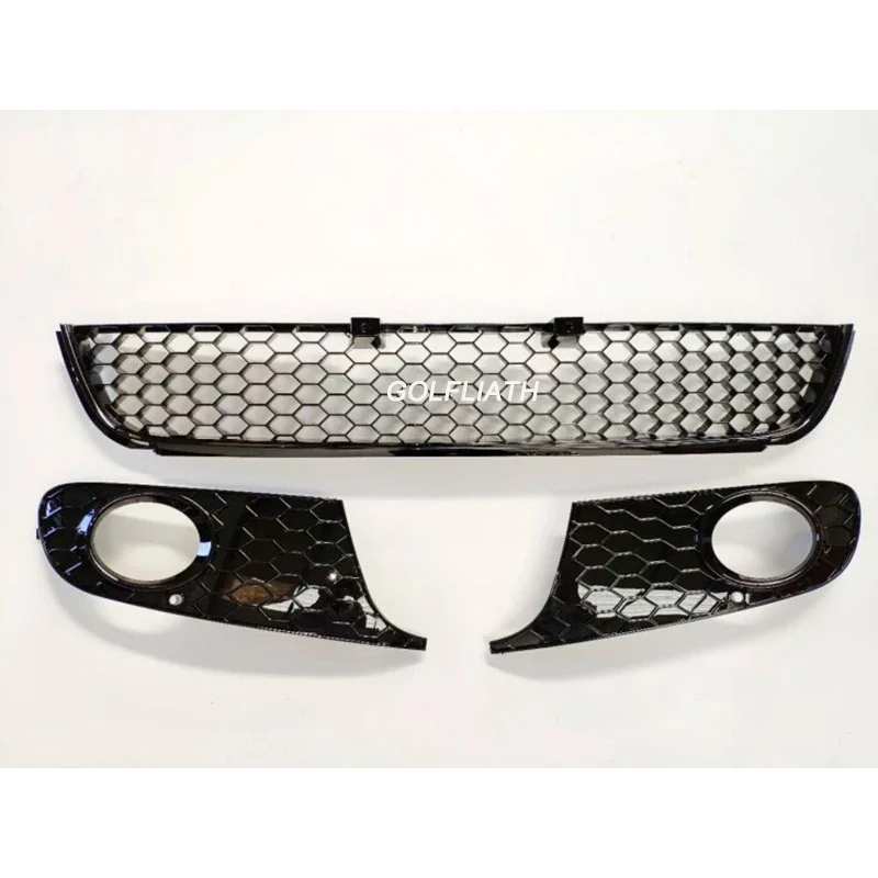 

ABS Honeycomb Meshed Racing Grill Front Bumper Lower Grille Side Fog Light Cover For Volkswagen Golf 6 MK6 Not GTI
