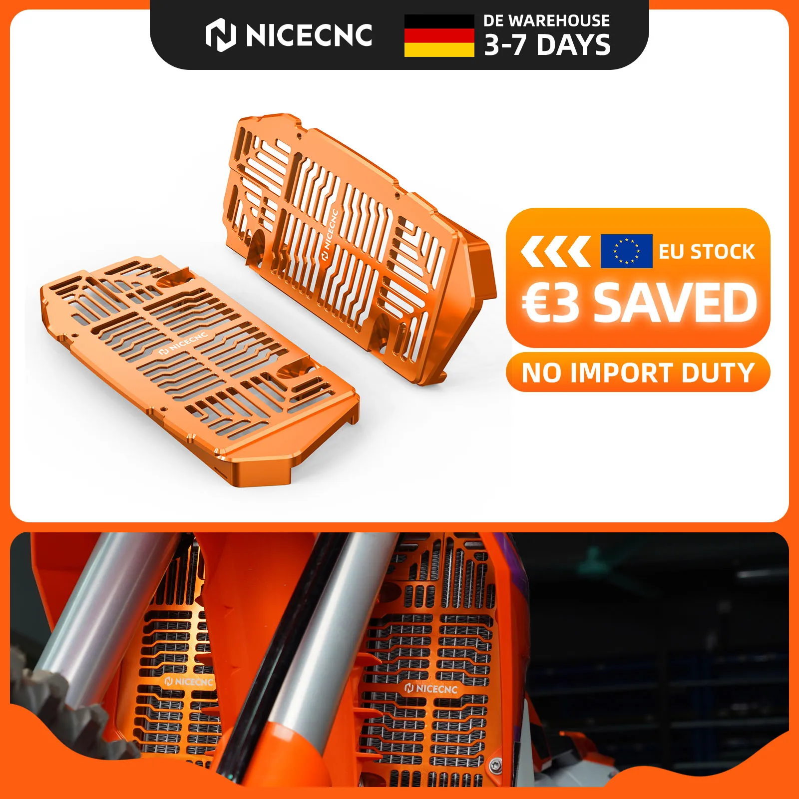 (EU-Lager) NICECNC Für 2025 2024 KTM EXC 300 SX 125 SXF 450 EXCF 350 Husqvarna TE 300 FE 450 GasGas EC 300 Kühlerabdeckung Schutz