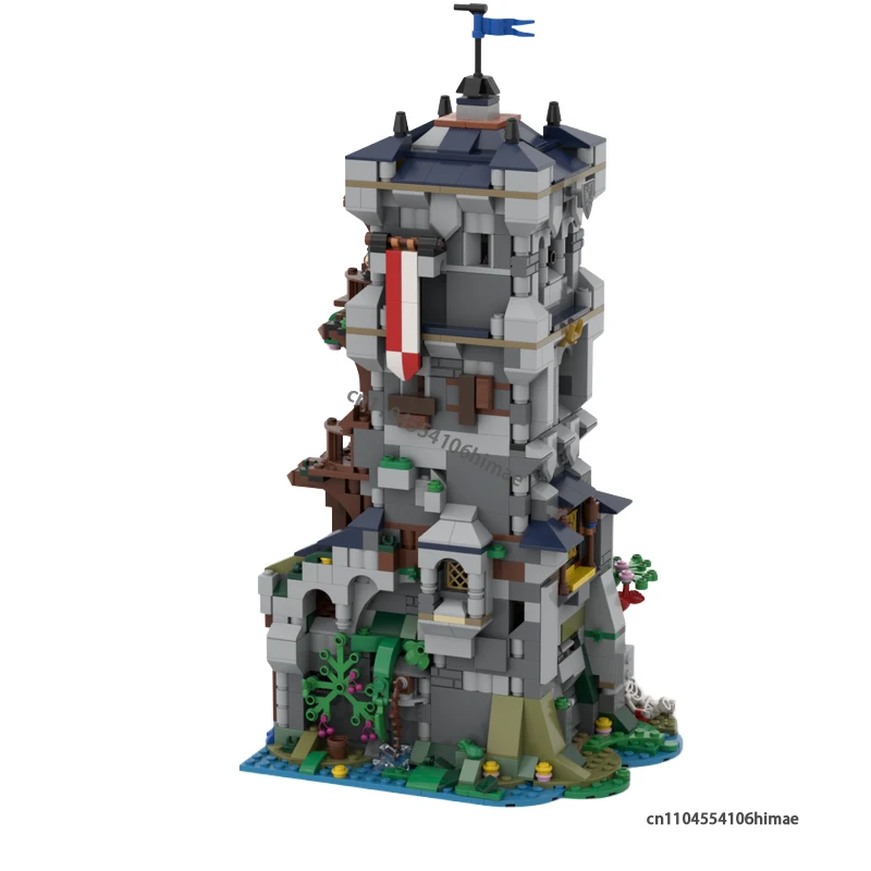 

1132Pcs MOC Medieval Castle The Ruined Falcon Outpost Tower Modular Building Blocks House Assembly Model Brick Creative Toy Gift