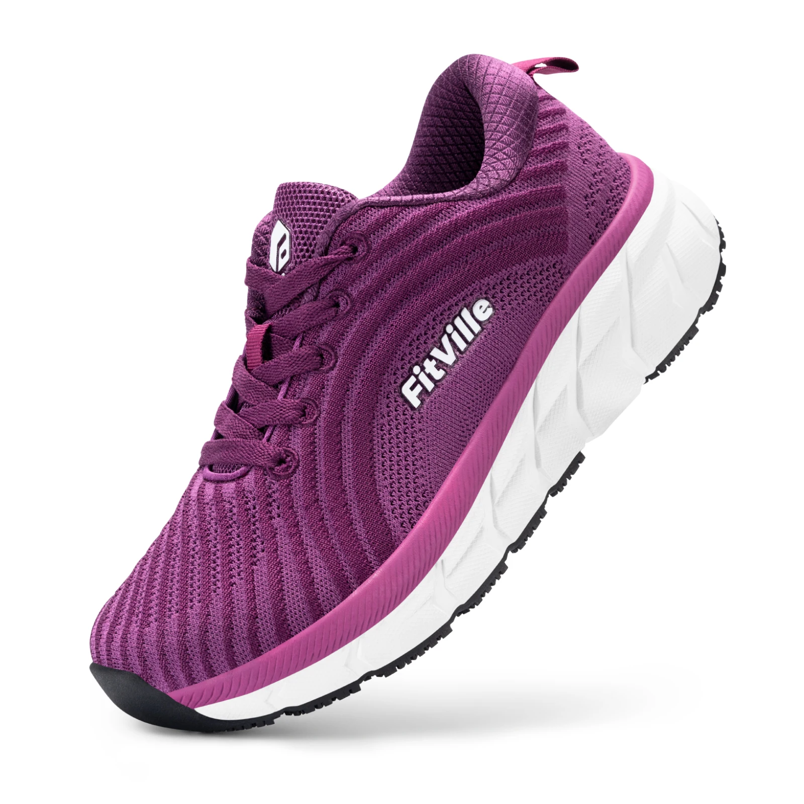 FitVille Schuhe mit breiter Zehenbox für Damen, atmungsaktive, breit geschnittene Laufschuhe, leicht, für geschwollene Füße mit gepolsterter Schmerzlinderung. 5