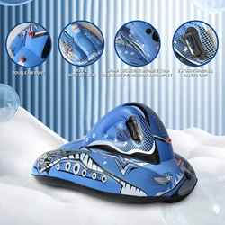 Inflatable Snow Tube, Large Snow Sled with Heavy-duty Thickened Bottom and Sturdy Handles Cold-resistant PVC Snow Tube for Fun