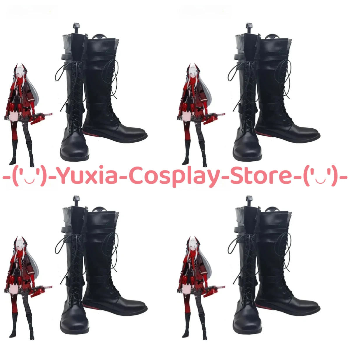 

Юксиакосплей! Punishing: Grey Raven Lucia Crimson Abyss Обувь для косплея Опора персонажа Сапоги из искусственной кожи Костюм для Хэллоуина