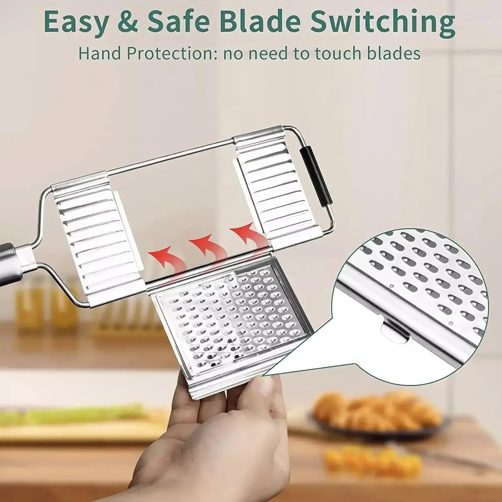 Shredder Cutter Stainless Steel Portable Manual Vegetable Grater Clean Handle Multi Easy Home Kitchen With Purpose Slicer T Y2Y5