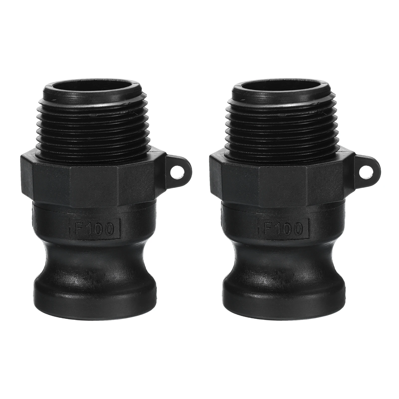 2Pcs Part F Dust Caps Poly Cam Lock Fittings Male Adapter x Hose End Cam Groove Hose Fitting Lock Fitting Adapters 1