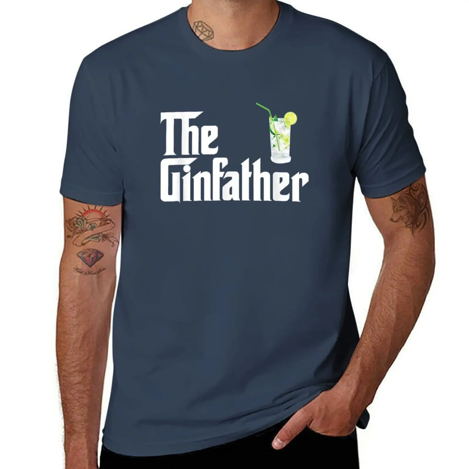 

The Gin Father Funny Gin And Tonic Gifts T-Shirt men t shirt cotton 100% man t shirt designer T-Shirt