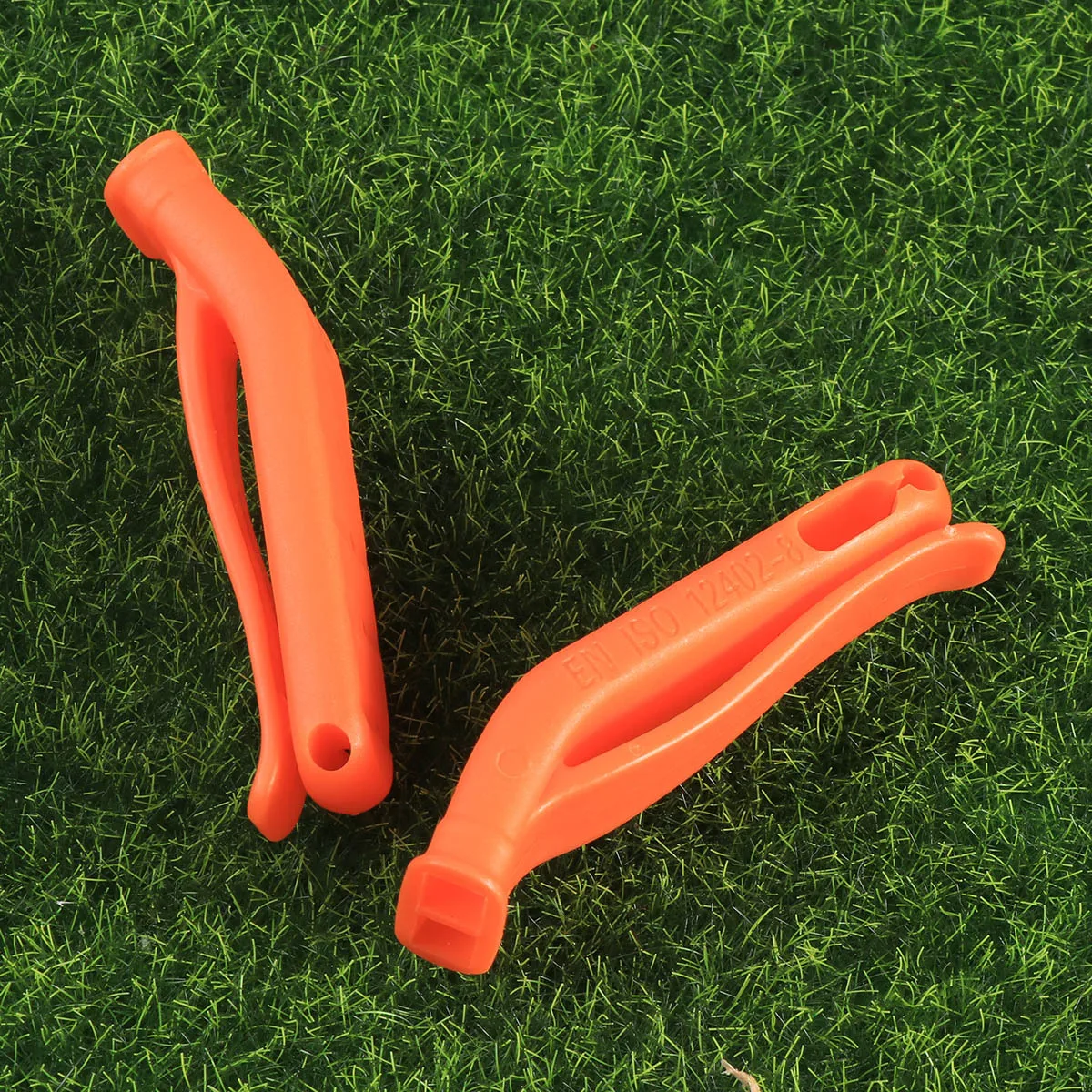 18pcs Survival Whistle Orange Lightweight Loud Crisp Sound Emergency Outdoor Sports Training Referee Safety Alert Tool