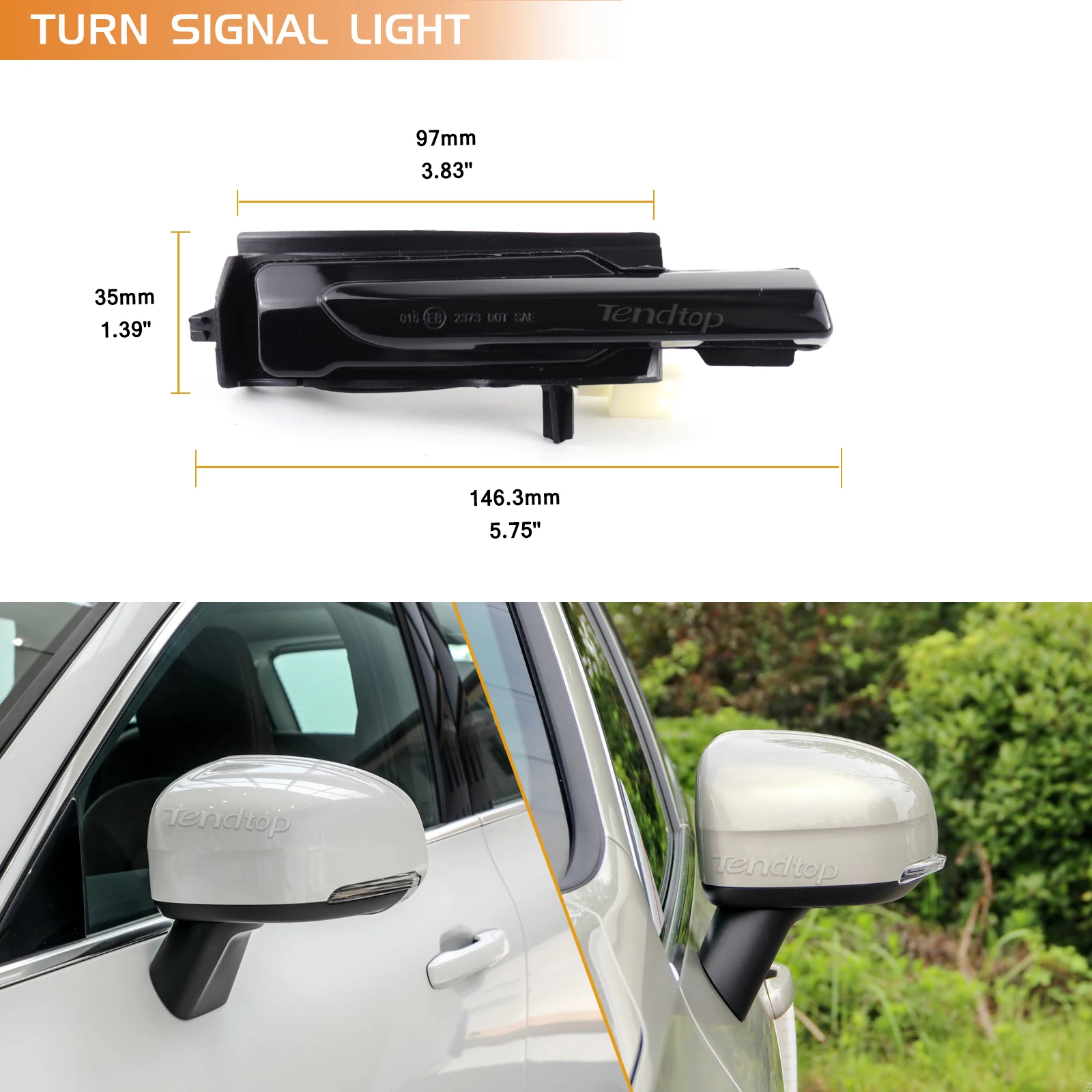 Dynamic Scroll LED Turn Signal Light Sequential Rearview Mirror Indicator Blinker Light For Volvo XC90 XC60 V90 S90 2017-2021