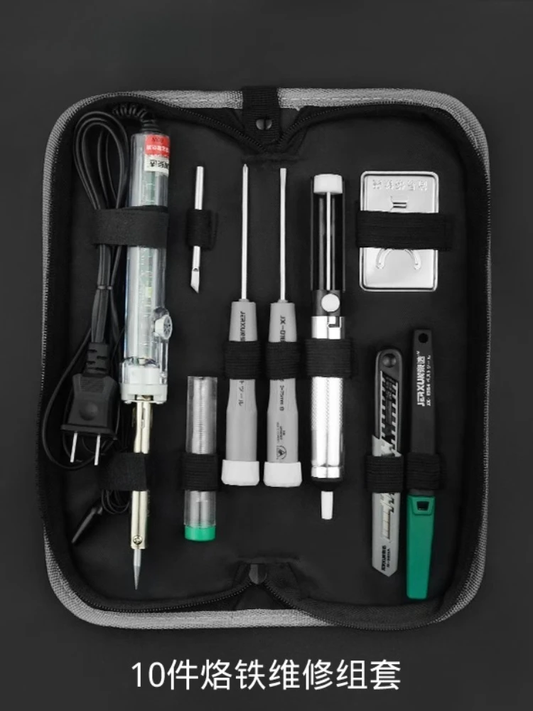 일정한 온도 전기 납땜 인두 세트, 다기능 가정용 60w 고출력 전자 유지 보수 용접 도구