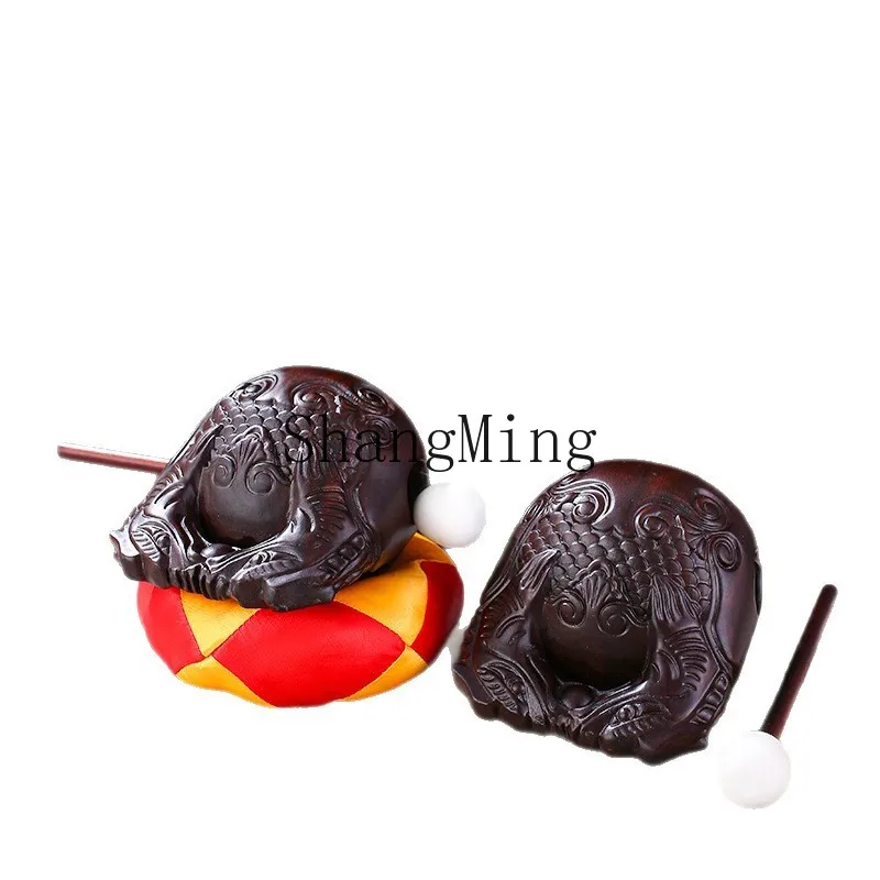 

PYH ebony wood fish home set of bangzi mats, magic instruments, solid wood percussion instruments, temple meditation