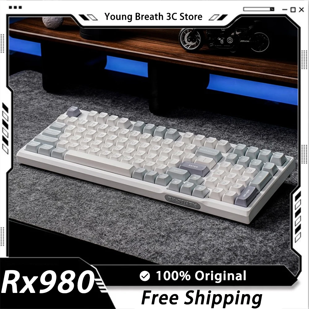 

Rxstorm Rx980 Mechanical Keyboard Customized Three Mode Hot Swap Wireless Gaming Keyboard Rgb Ergonomics Pc Gamer Accessories