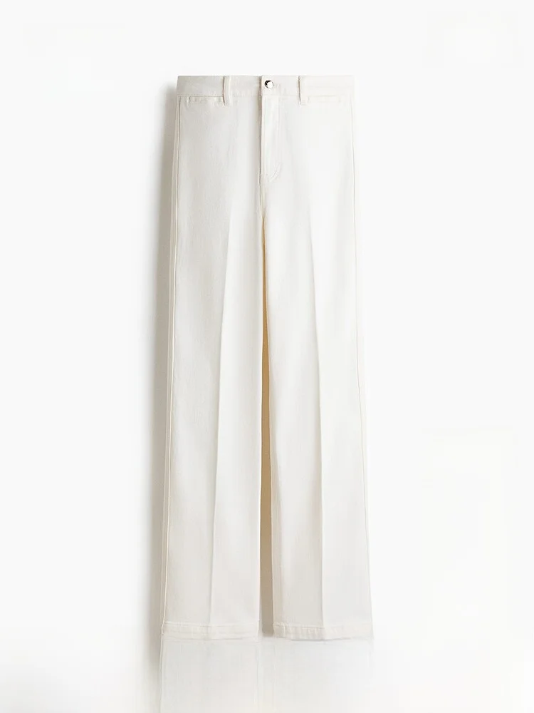 

High Waist Straight Leg Jeans Women's Fashion Trendy Cotton Lycra Blend Comfortable Fit Casual Style H&M Spring 2026