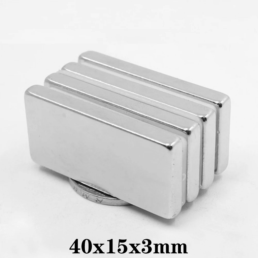 40x15x3 mm Powerful Block Magnet 40mmx15mmx3mm For Home Refrigerators, Offices DIY 40x15x3mm Magnetic Strong Magnet 40*15*3