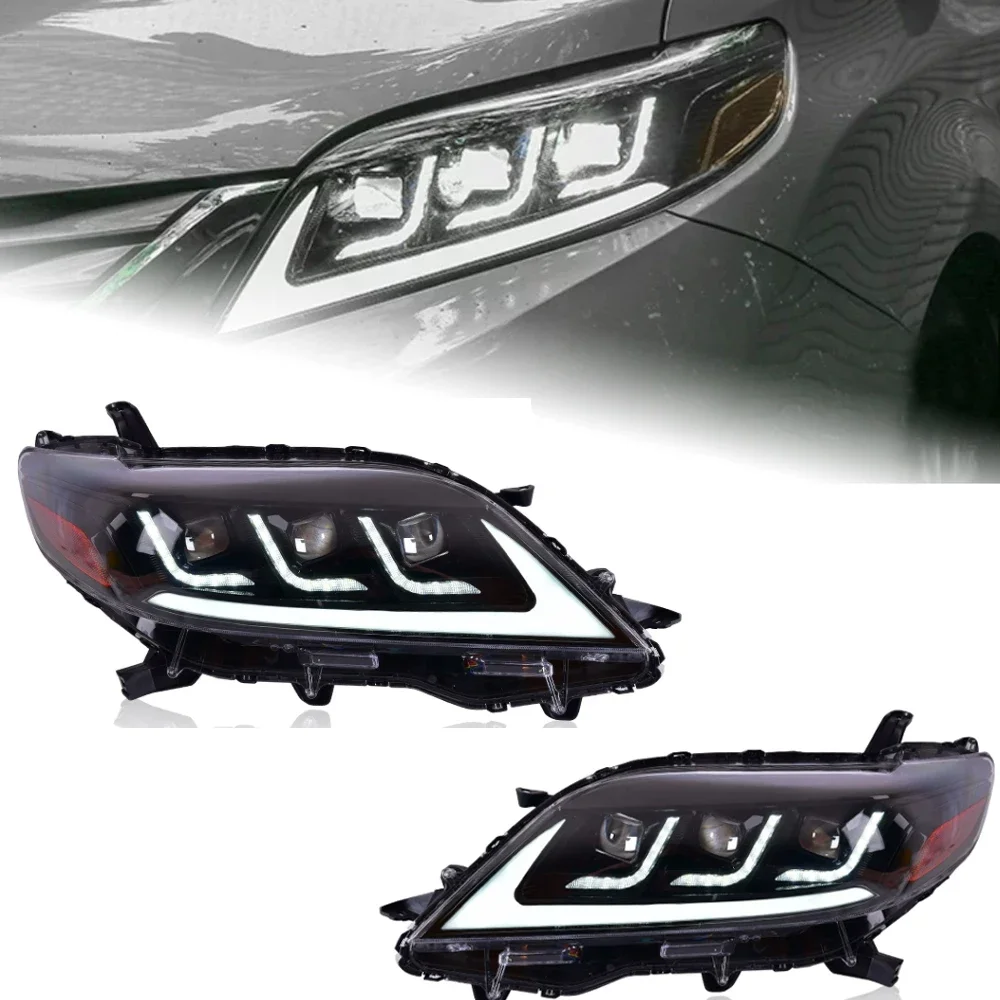 Car Lights for Toyotas Sienna Headlights 2011-2019  LED Headlight DRL Signal Hid Bi Xenon Auto Accessories