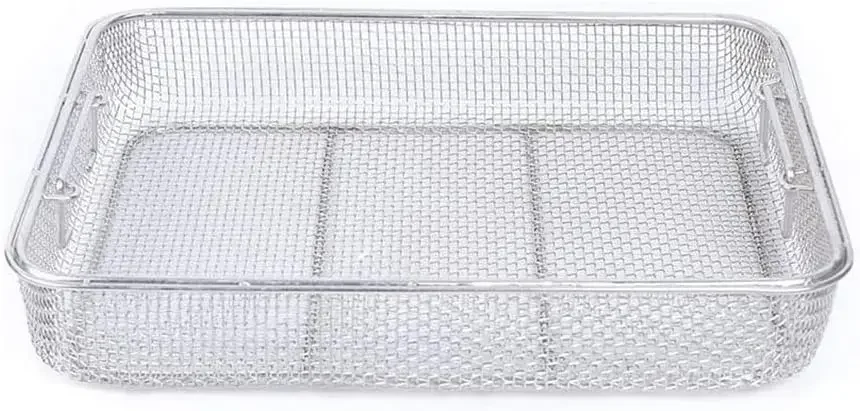 304 Stainless Steel Disinfecting Basket  Sterilization Cleaning Basket Sterilization Tray Case Box Surgical Tool fast