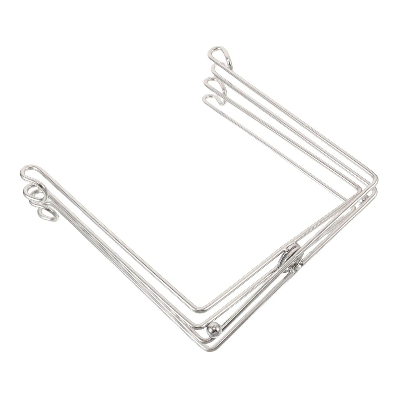Stainless Steel Trash Bag Holder Foldable Adjustable Kitchen Countertop Garbage Rack Portable Trash Bag Support for Camping