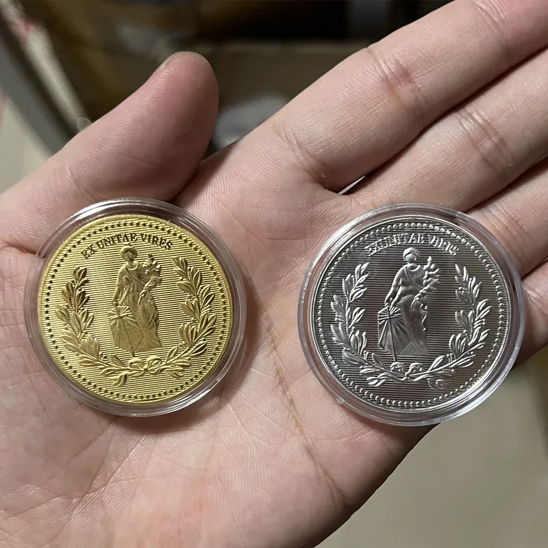 New Movie John Wick Continental Hotel Gold Two-Sided Coin Collection Cosplay Alloy Props Accessories Gift