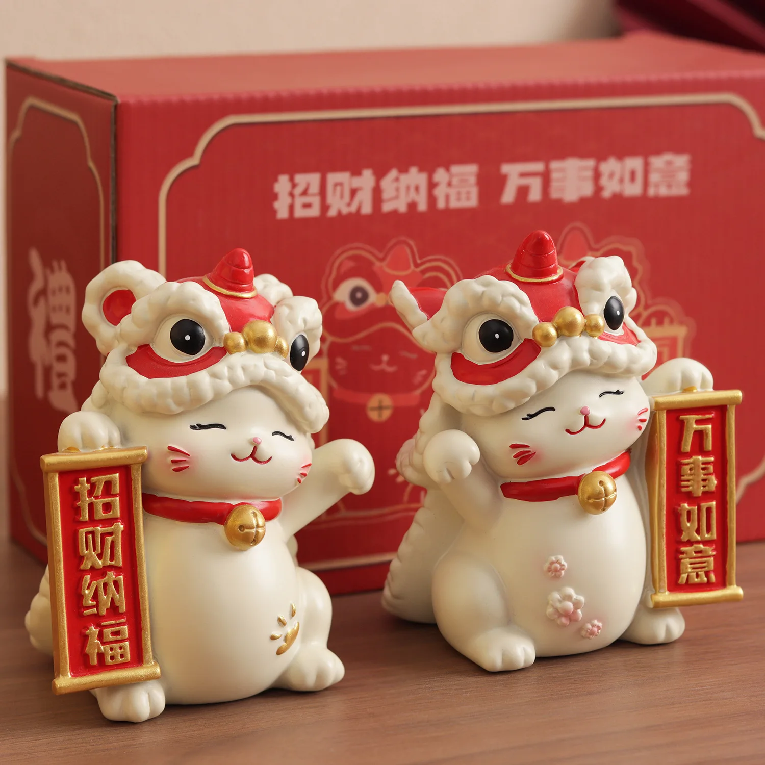 

HYS creative new lion lion lucky cat ornament living room porch TV cabinet home decoration opening housewarming gifts