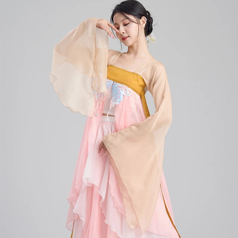 

Women's elegant butterfly gauze classical dance clothing Dance Skirt Latin Dance Dress For Women activity Parts Modern