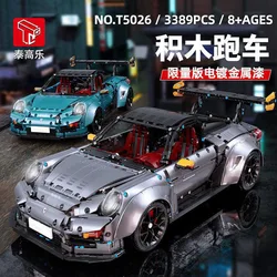 TGL T5026 Technical Super Sports Car 1:8 Model City Racing Series DIY Creative Toys Building Blocks Gift For Boys 3389Pcs