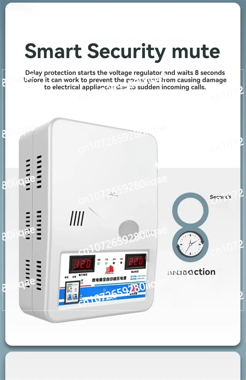 Household Wall-mounted Computer Regulator 20KW AC220V Automatic Voltage Stabilizer Air Conditioning Special Regulator