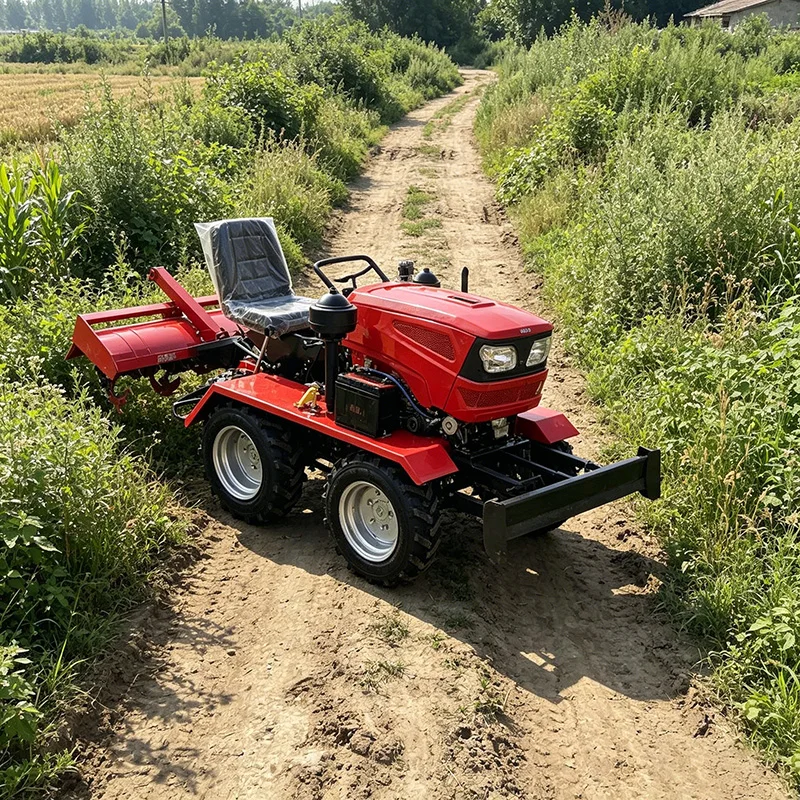 

Customized Four-wheel rotary tiller, hot-selling tractor rotary tiller, new high-power wheeled ploughing machine