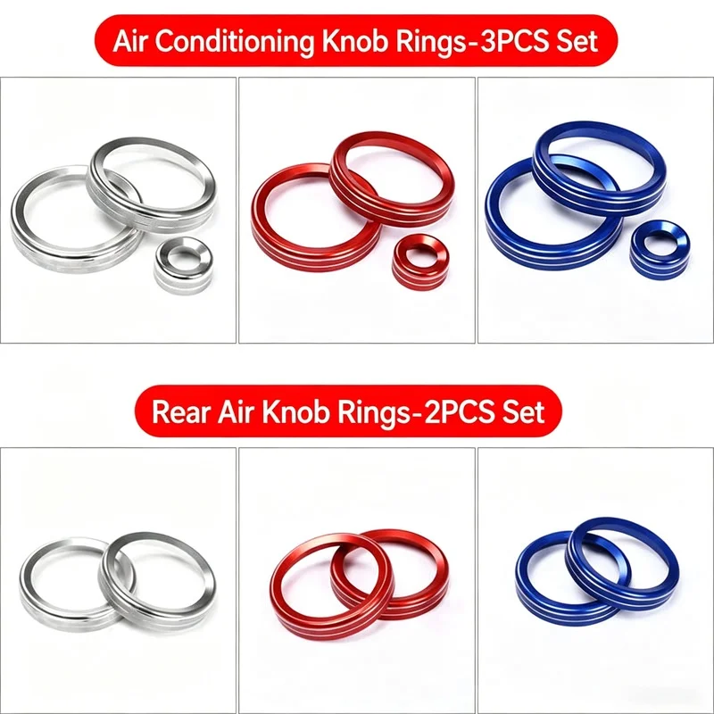 Car Interior Volume Air Vent Knob Rings for  Land Rover Range Rover Sport Vogue Velar Evoque L Discovery Sport 2018-2025