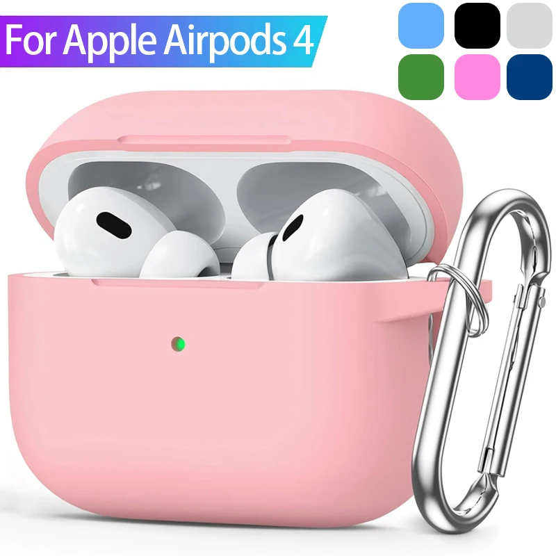 Silicone Earphone Cases Sleeve For Airpods 4 Bluetooth Headphone Anti Scratch Protective Cover For Air Pods 4 Accessories