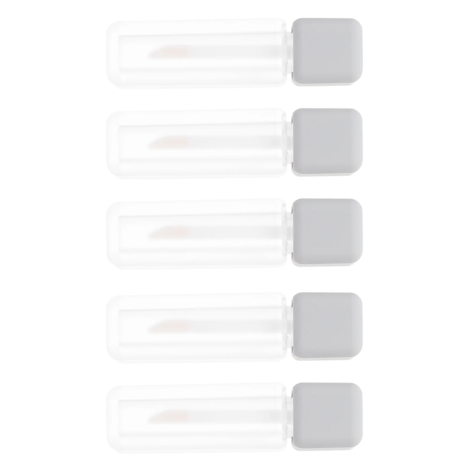 5 個のリップグロスサブチューブミニ円筒ボトル漏れ防止カバー使いやすい空のリップクリーム容器ポータブル