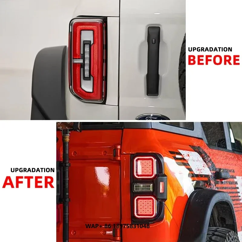

for Ford-Bronco 2020-2025 Models Rear Lamp Upgrade Durable LED Tail Light Car Accessories Taillights Rearlamp