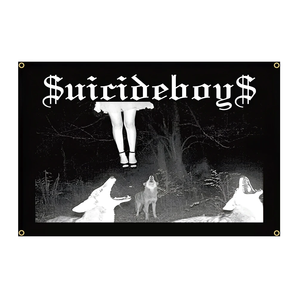 G59 Suicide Music America Hip Pop Flag Tapestry Decoration Funny Meme Flag Bedroom Living Room Outdoor Decoration - view 3