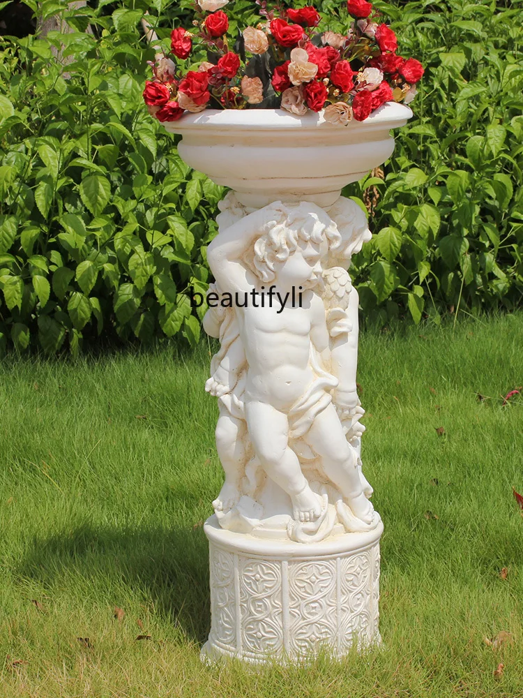 

European Garden Balcony Floor-Standing Decorations Pastoral Flower Decoration Courtyard Indoor Outdoor Country Retro