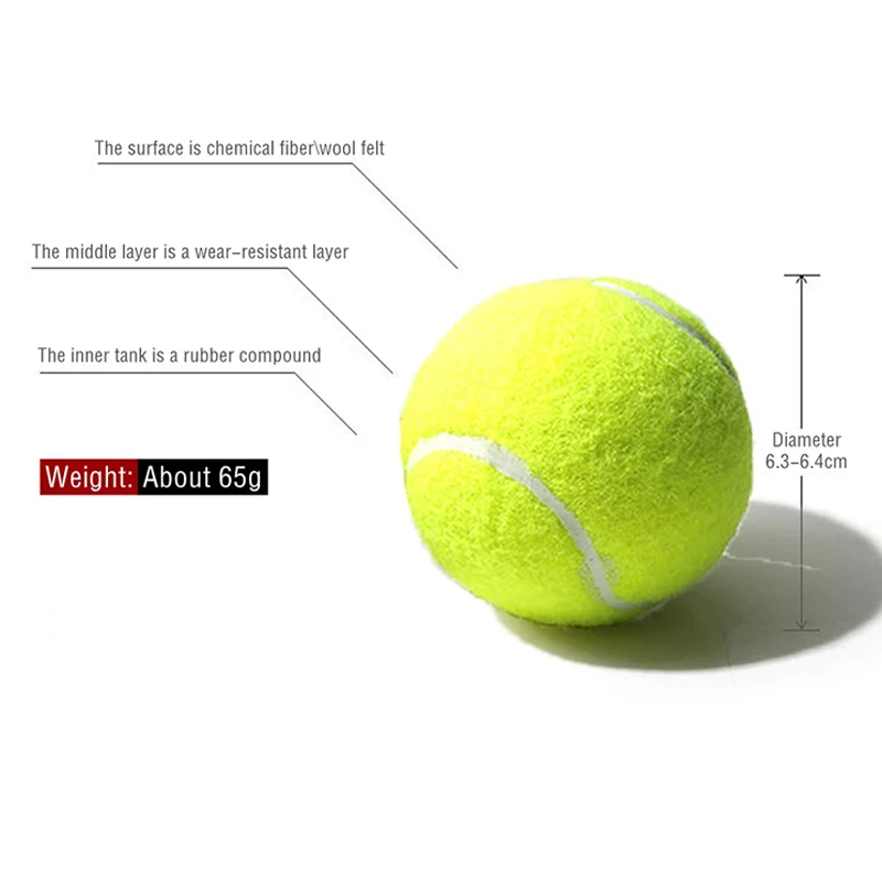 Primary Practice Tennis 1 Meter Stretch Training Tennis Match Training High Flexibility Chemical Fiber Tennis Balls School Club