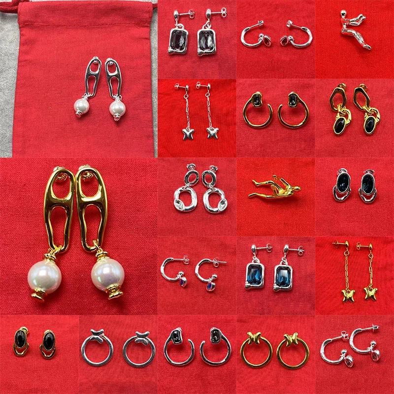 Jewelry Handmade Set 2026 Spanish Fashion Whimsy and Elegant Earring Series; Pearl Accents, Star Pendants Bold Silhouette Set of
