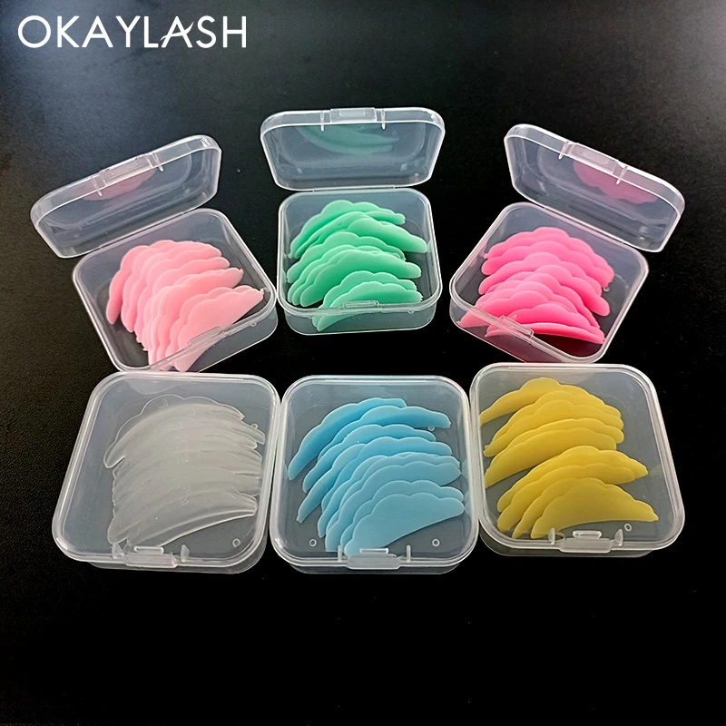 10Pcs Reusable Eyelash Lifting Kit Silicone lamination Pad Eyelash Perm Rods 3D Eyelashes Extension Curler Pad Makeup Tool