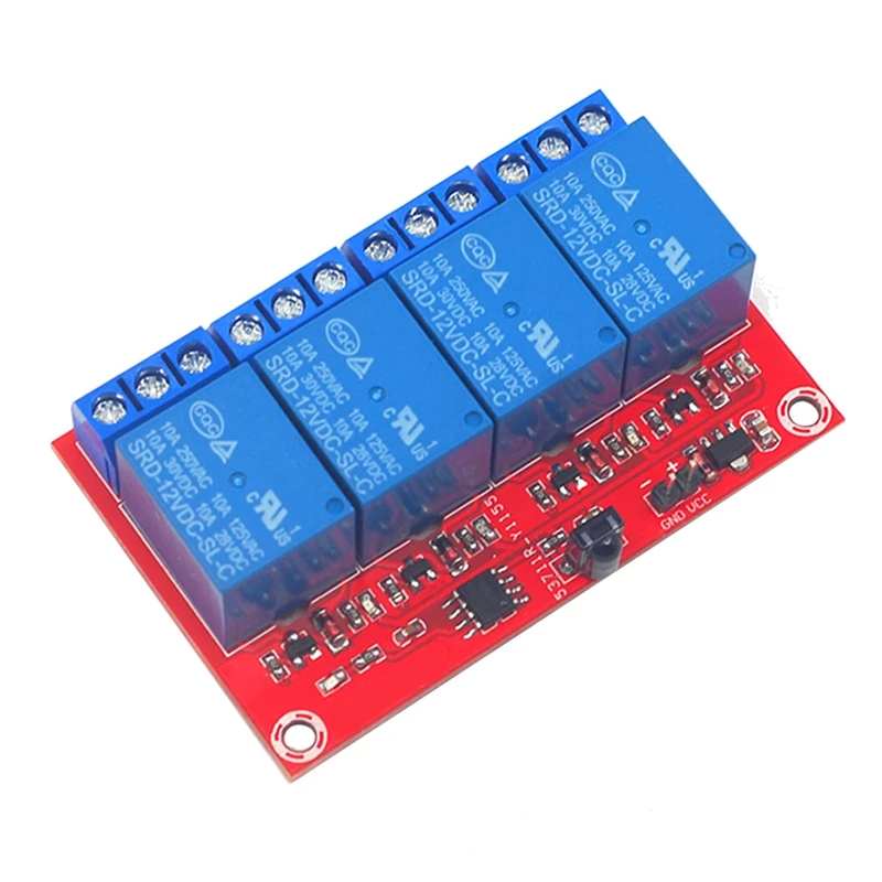FULL-4 Channel 24V Infrared Receiving Relay Driver Board +4CH Infrared Remote Control Switch