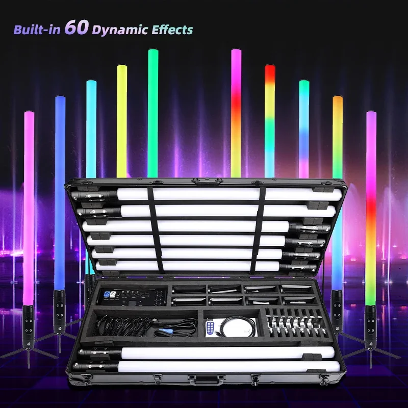 

IP65 Waterproof 360 Tube Pixel Light Emitting Diode Light Battery Wireless Control Stick Club Lights DJ Parties and Events