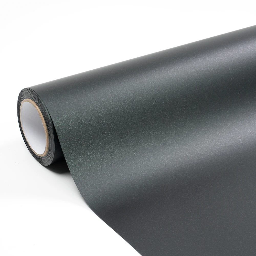 

2025 Air Bubble Feer 1.52x17M Matte Diamond Magic Black Green Car Wrapping Film Full Body Roll
