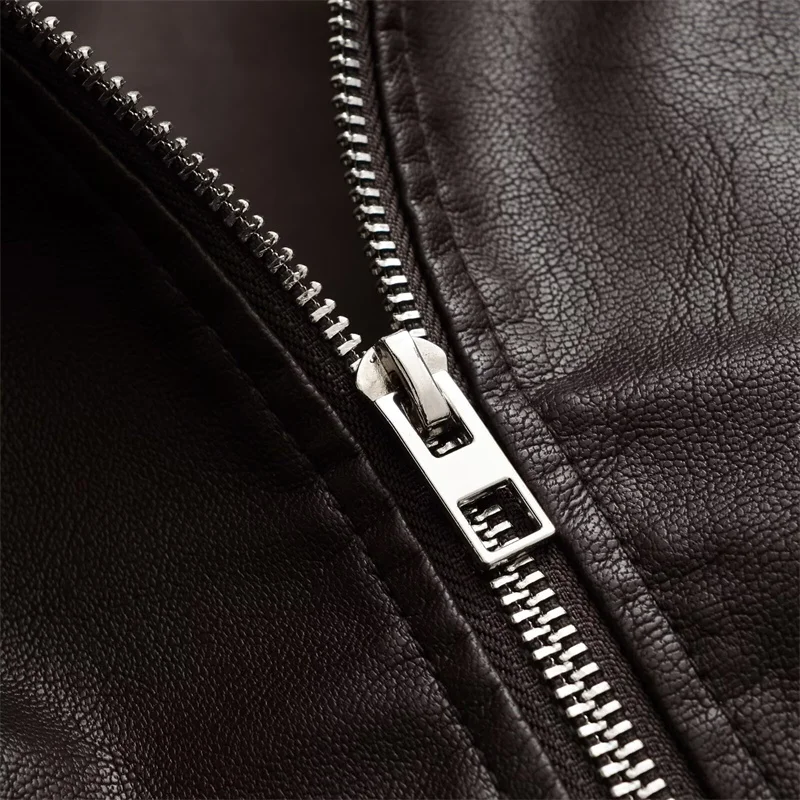 여성용 하이스트리트 캐주얼 PU 가죽 재킷 가을/겨울 신상 패셔너블 스트리트웨어